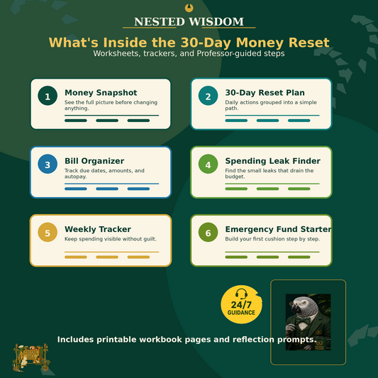 The Nested Professor’s 30-Day Money Reset | Nested Wisdom