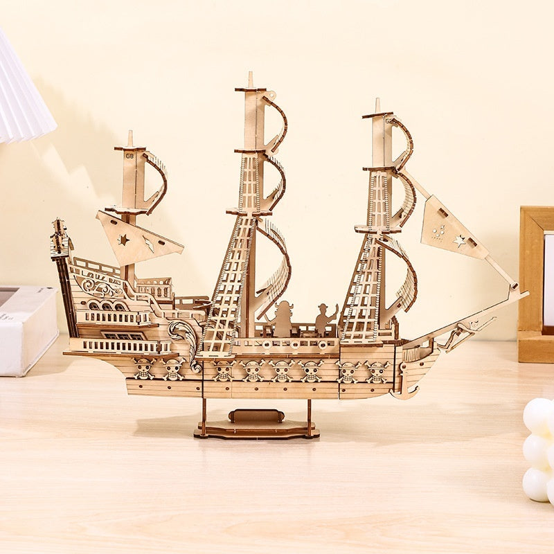 Wooden 3D Puzzle Ship Model – Holland Sailing Ship DIY Building Kit
