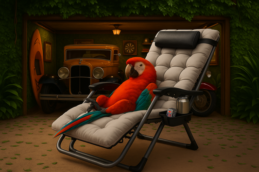 Zero Gravity Reclining Lounge Chair – Folding Patio Camping Chair with Cushion & Headrest