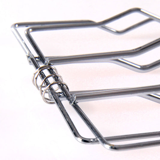 Metallic frames stacked on a white background
