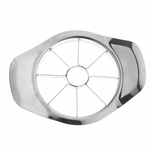 Metallic apple corer on a white background
