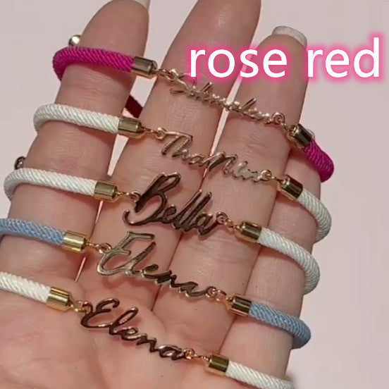 Personalized name bracelet