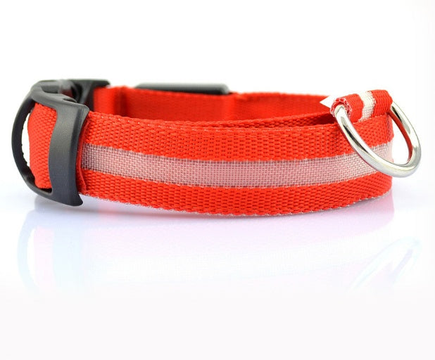 LED Safety Dog Collar – Replaceable Battery, 3 Flash Modes