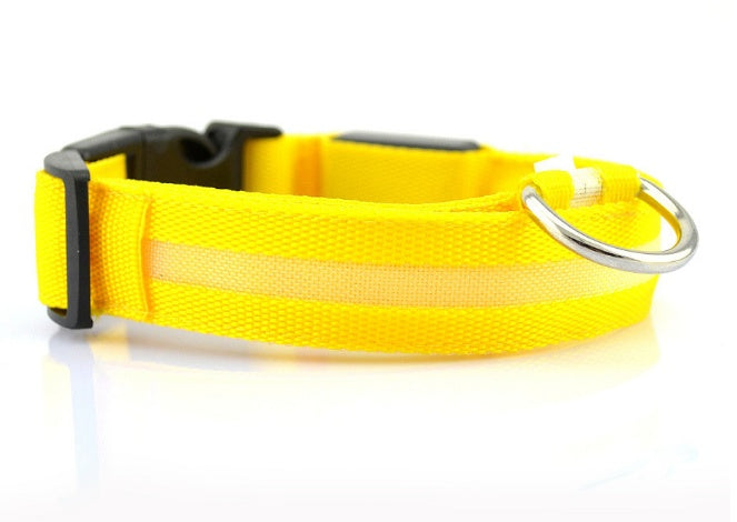 LED Safety Dog Collar – Replaceable Battery, 3 Flash Modes