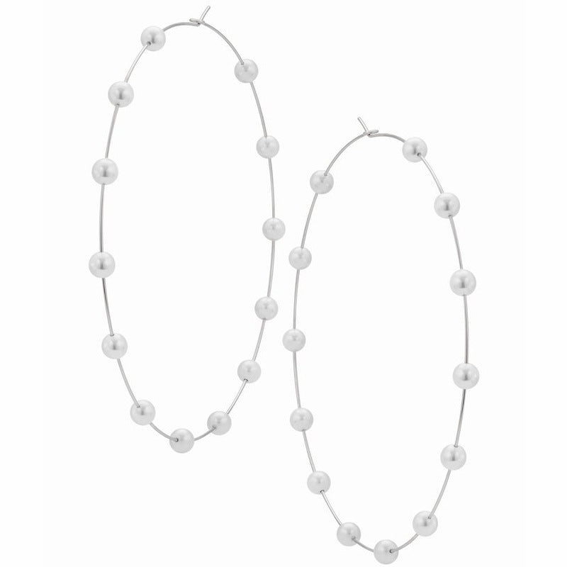 Pearl necklace on a white background