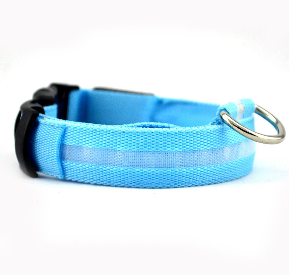 LED Safety Dog Collar – Replaceable Battery, 3 Flash Modes