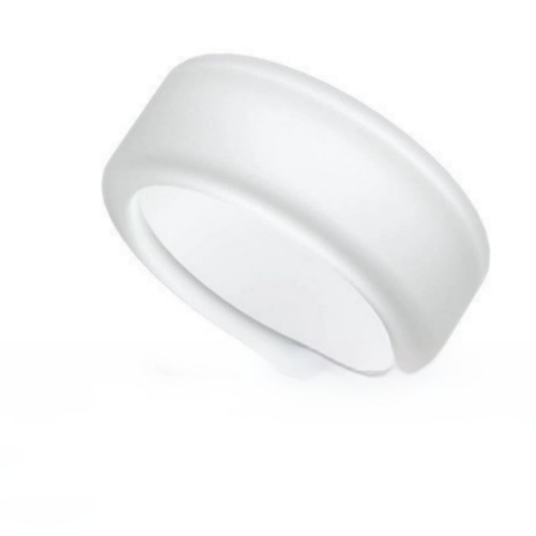 White smart ring on a white background