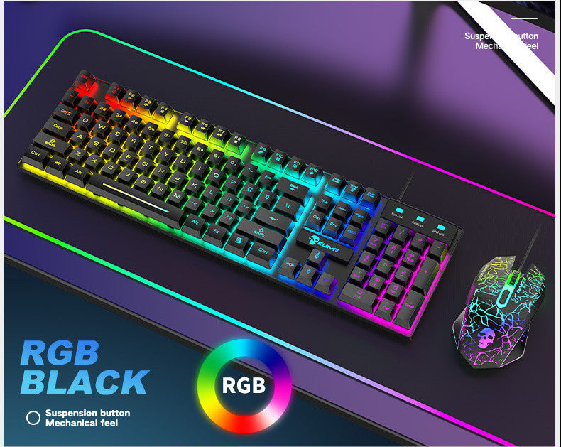Luminous Keyboard And Mouse Set - Nested Wisdom Gift Shop