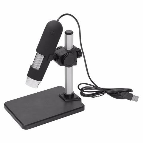 USB Digital Microscope Camera with Stand – 1000× Manual Zoom, 8 LED Lights, 640×480 Capture
