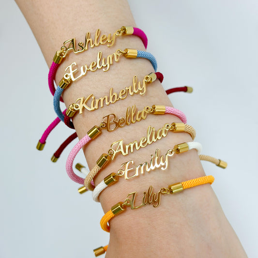 Personalized name bracelet