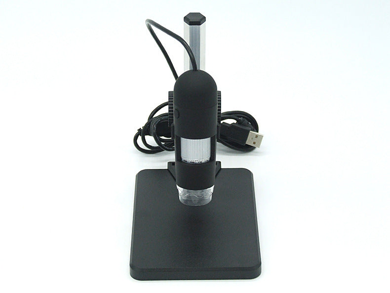 USB Digital Microscope Camera with Stand – 1000× Manual Zoom, 8 LED Lights, 640×480 Capture