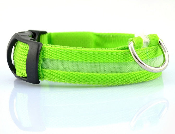 LED Safety Dog Collar – Replaceable Battery, 3 Flash Modes