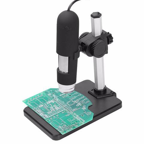 USB Digital Microscope Camera with Stand – 1000× Manual Zoom, 8 LED Lights, 640×480 Capture