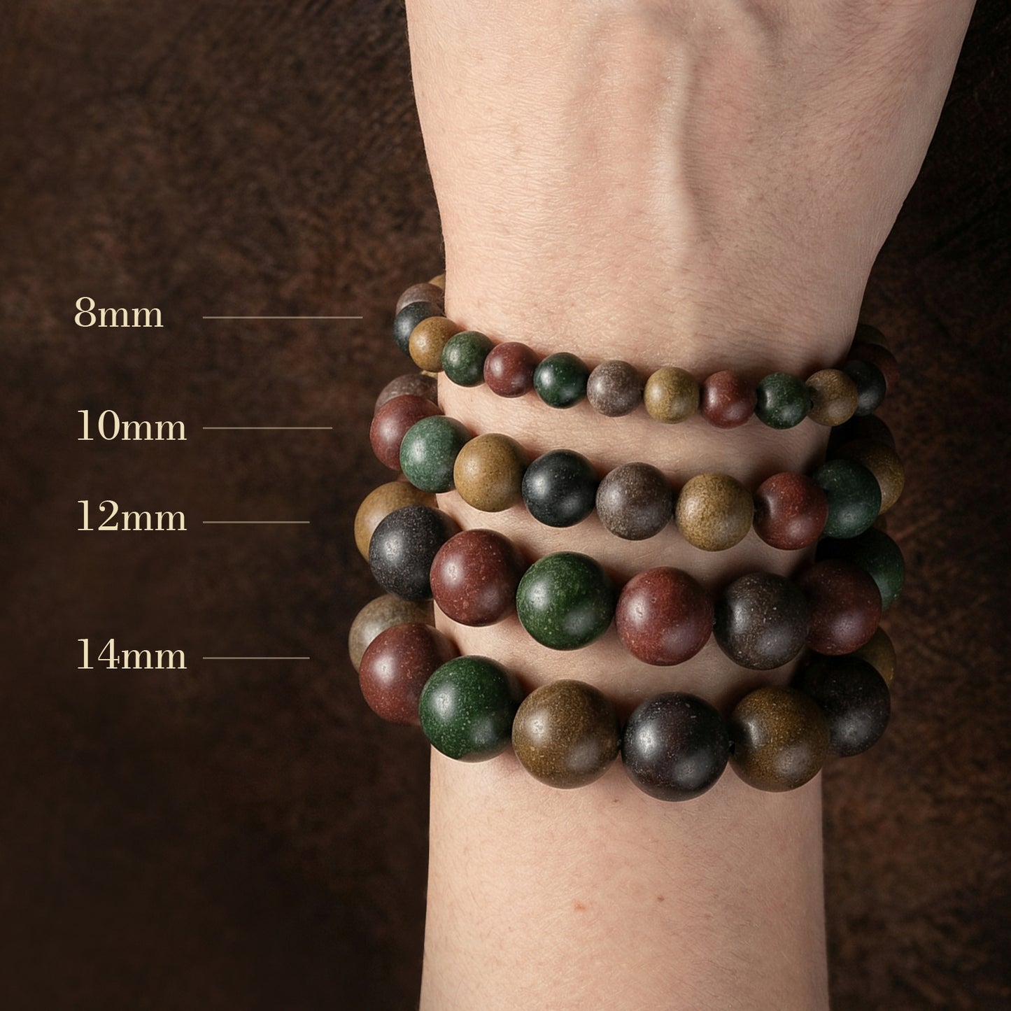 Botanical Scented Bracelet – Aromatic Wood Bead Jewelry with Earthy Natural Style