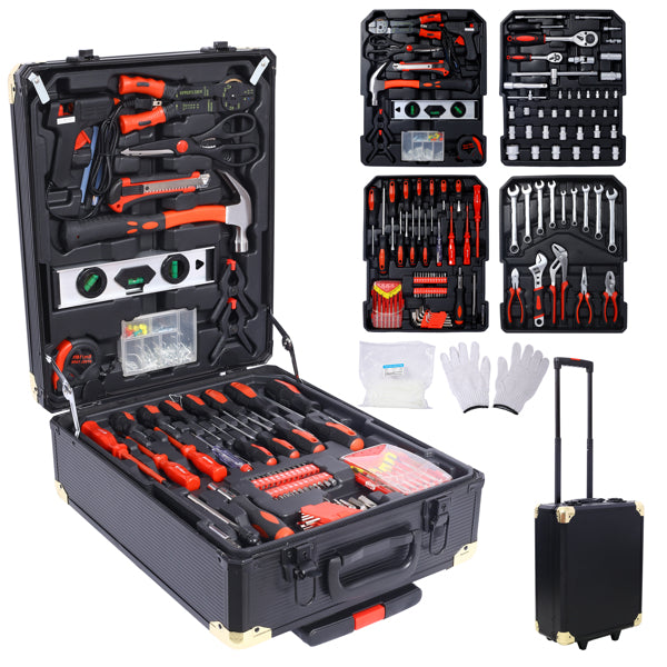 969-Piece Rolling Tool Set – Aluminum 4-Drawer Tool Chest with Wheels