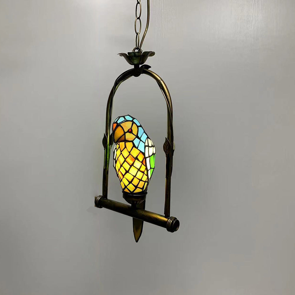 Colored Parrot European Style Pastoral Vintage Pendant Light - Nested Wisdom Gift Shop