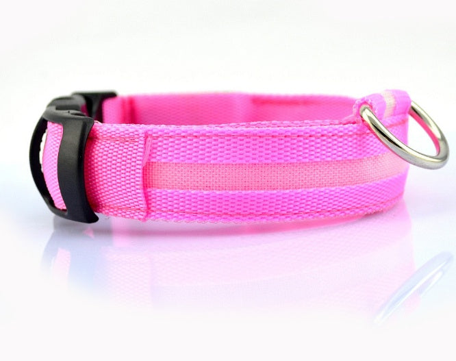 LED Safety Dog Collar – Replaceable Battery, 3 Flash Modes