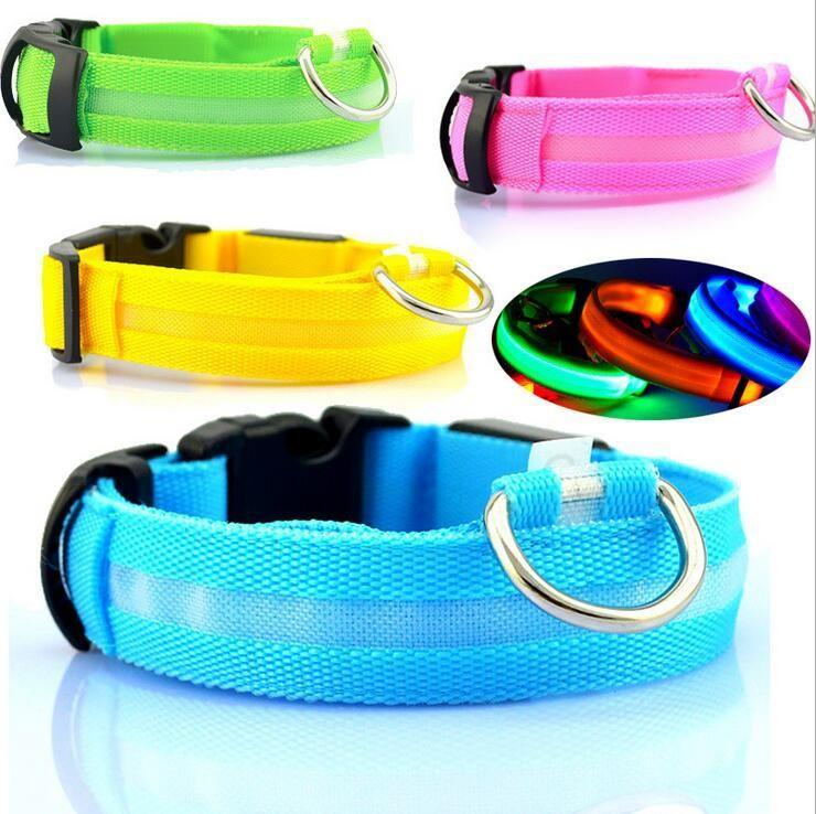 LED Safety Dog Collar – Replaceable Battery, 3 Flash Modes