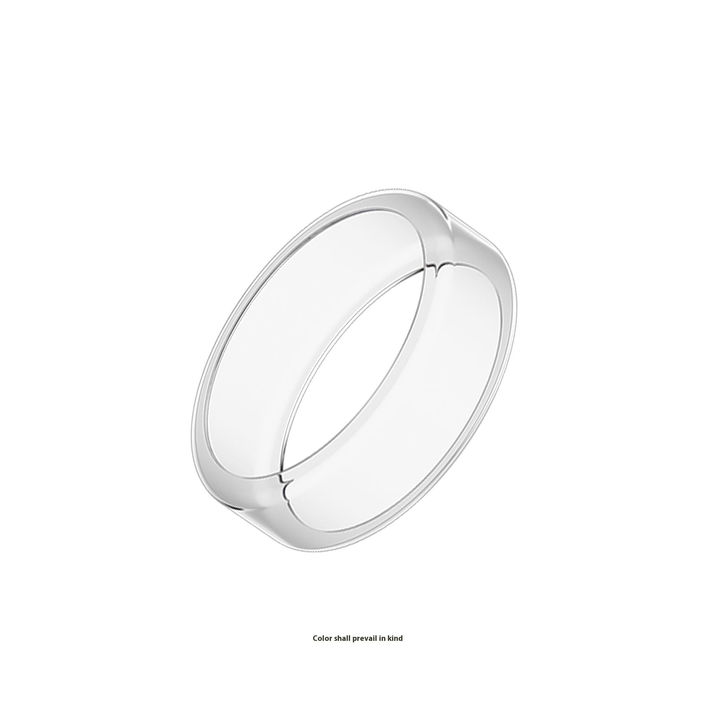 Silver ring on a white background