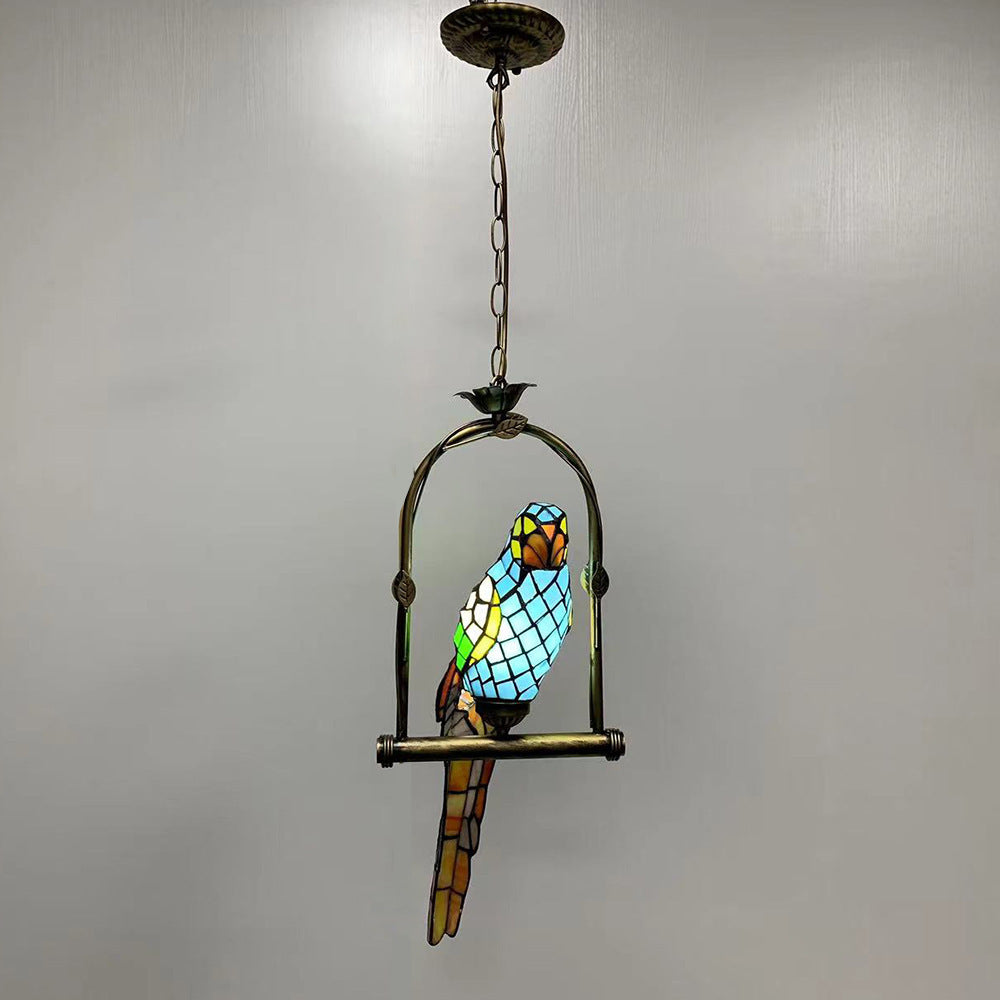 Colored Parrot European Style Pastoral Vintage Pendant Light - Nested Wisdom Gift Shop