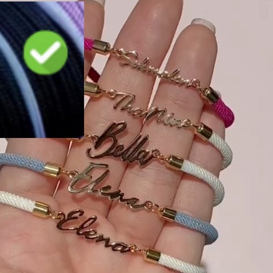Personalized name bracelet