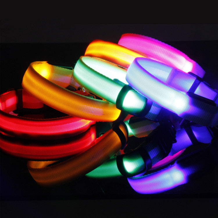 LED Safety Dog Collar – Replaceable Battery, 3 Flash Modes
