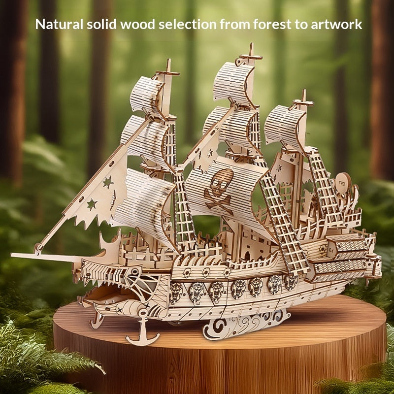 Wooden 3D Puzzle Ship Model – Holland Sailing Ship DIY Building Kit