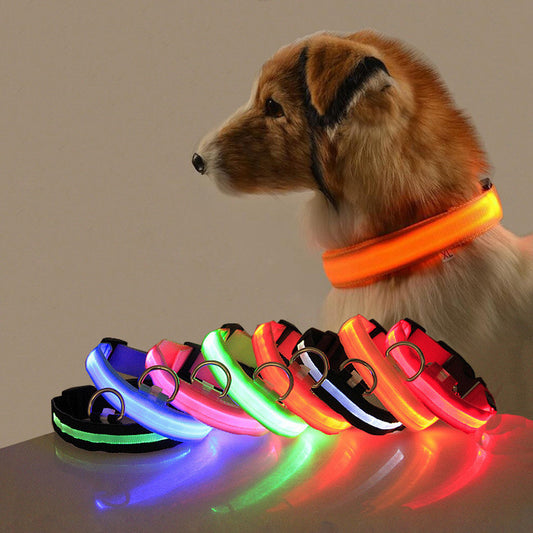 LED Safety Dog Collar – Replaceable Battery, 3 Flash Modes