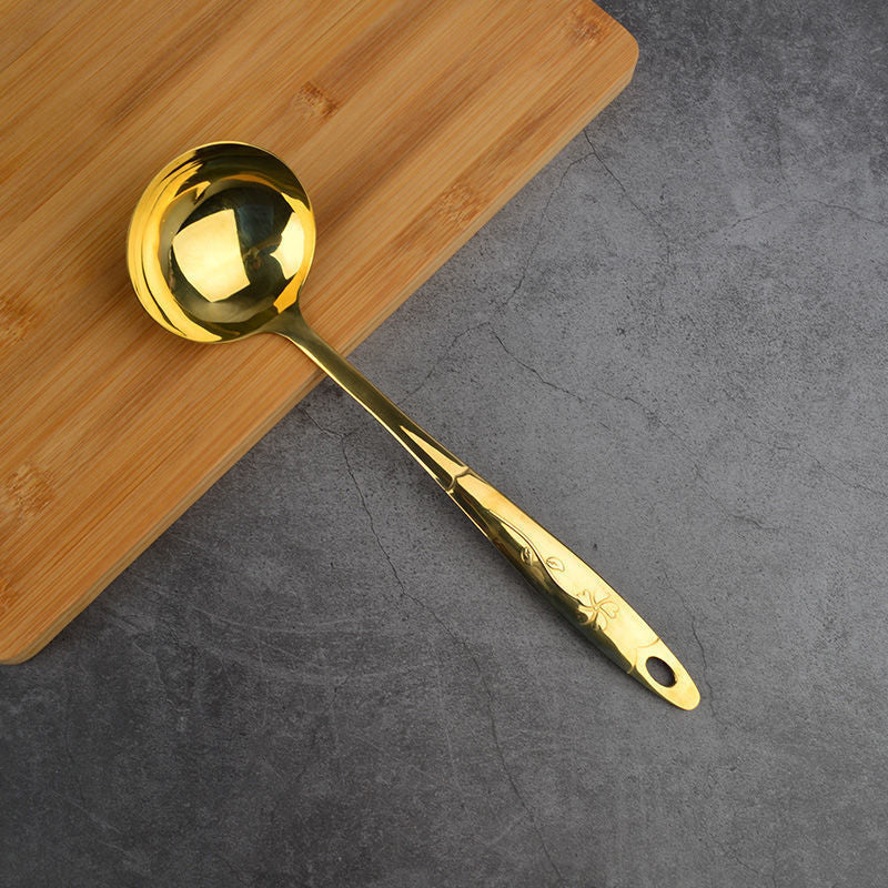 Copper Kitchen Utensil Set – Ladle, Spatula & Cooking Spoon Tools
