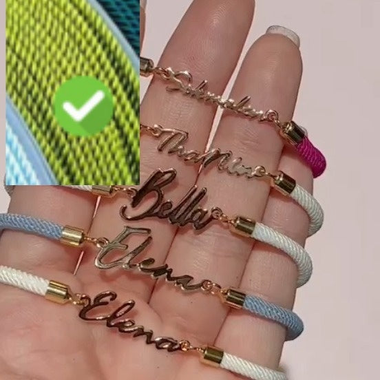 Personalized name bracelet