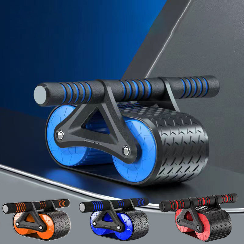 Black and blue ab roller with additional color options on a gradient background