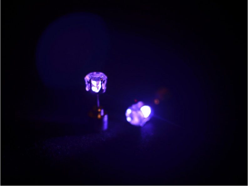 LED Light-Up Crown Earrings – Glowing Crystal Studs for Parties, Clubs & Gifting