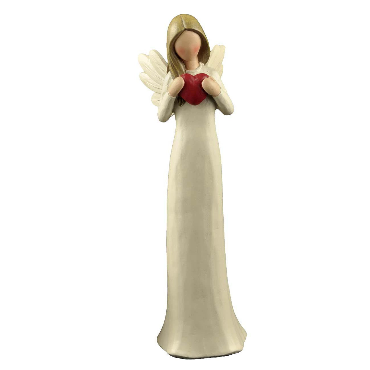 Guardian Angel Figurine – Heart-in-Hands Resin Statue (Home Decor)