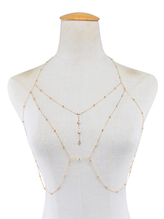 Gold body Necklace on mannequin 