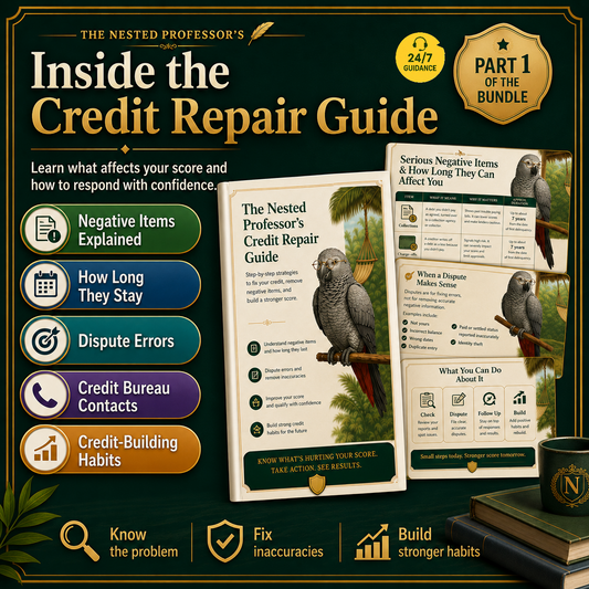 The Nested Professor’s Credit Repair & Debt Payoff Bundle | Nested Wisdom