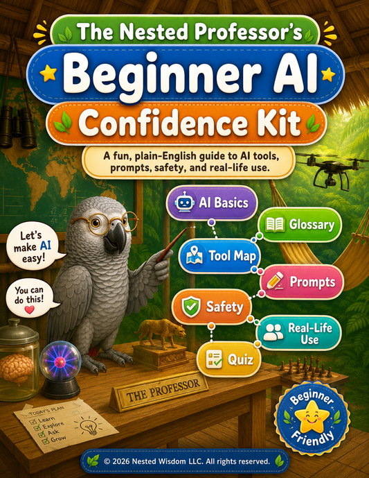 The Nested Professor’s Beginner AI Confidence Kit + Social Media Guide