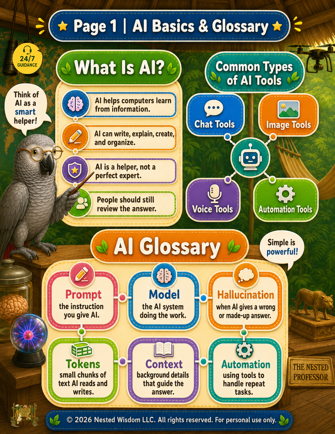 The Nested Professor’s Beginner AI Confidence Kit + Social Media Guide
