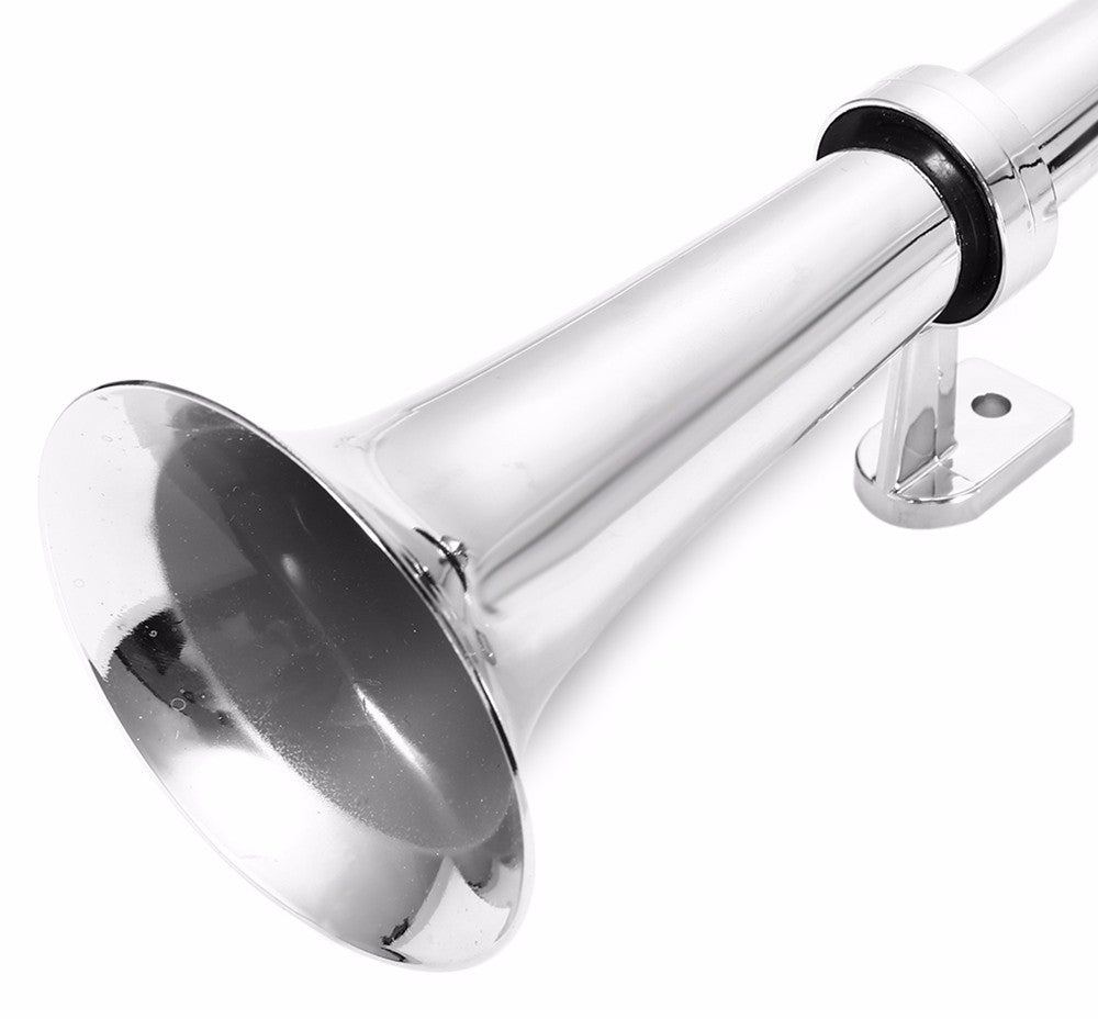 Chrome air horn on a white background