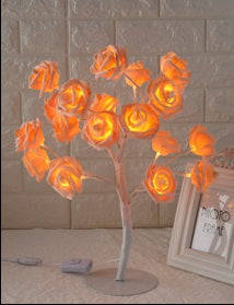 LED Rose Flower Tree Table Lamp with Warm Light