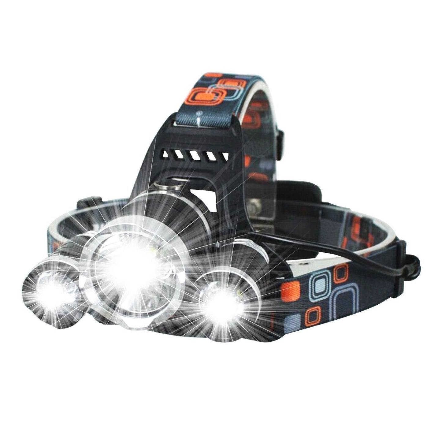 Headlamp with multiple lights on a white background