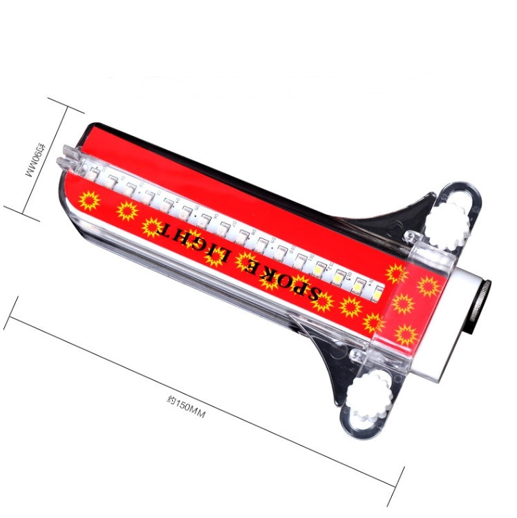 “Bicycle spoke LED light in packaging with AAA battery compartment visible”