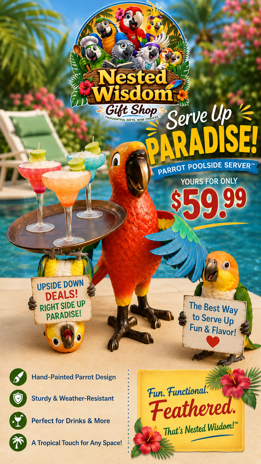 Creative Parrot Wine Tray Decoration