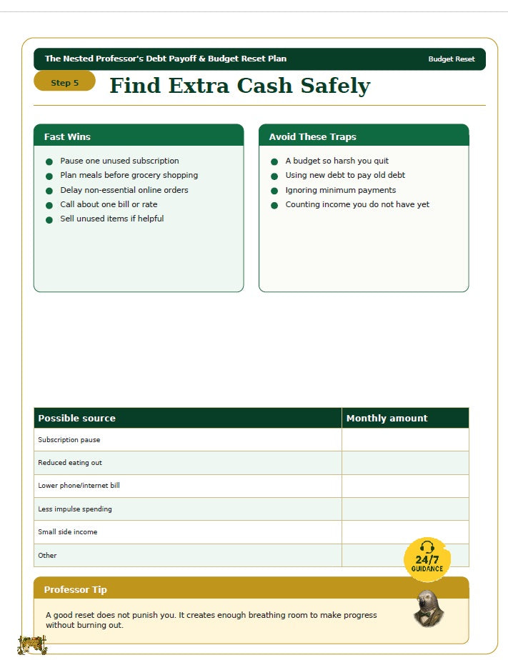 The Nested Professor's Debt Payoff & Budget Reset Plan | Nested Wisdom