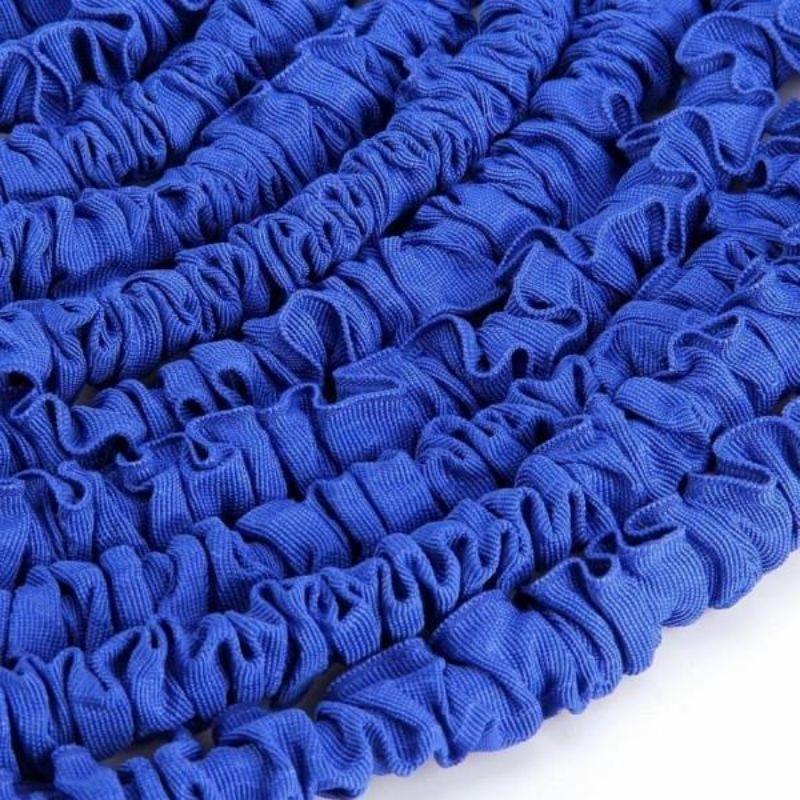 Close-up of blue textured fabric