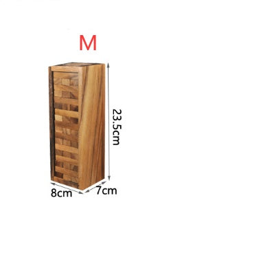 Wooden box with dimensions labeled on a white background
