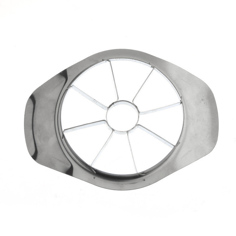 Metallic apple corer on a white background