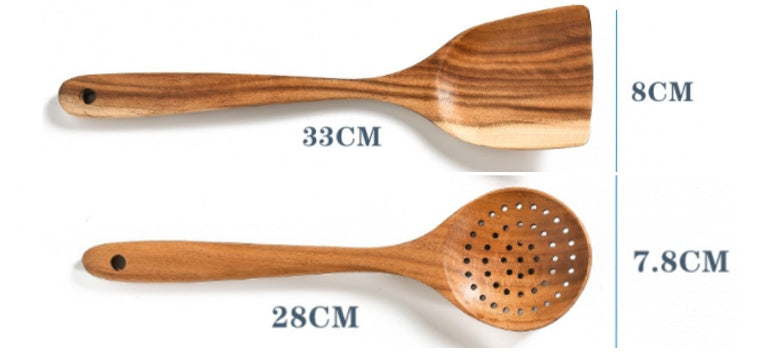 Two wooden spoons with measurements on a white background