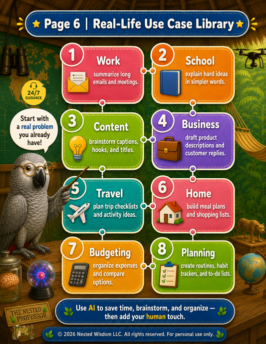 The Nested Professor’s Beginner AI Confidence Kit + Social Media Guide