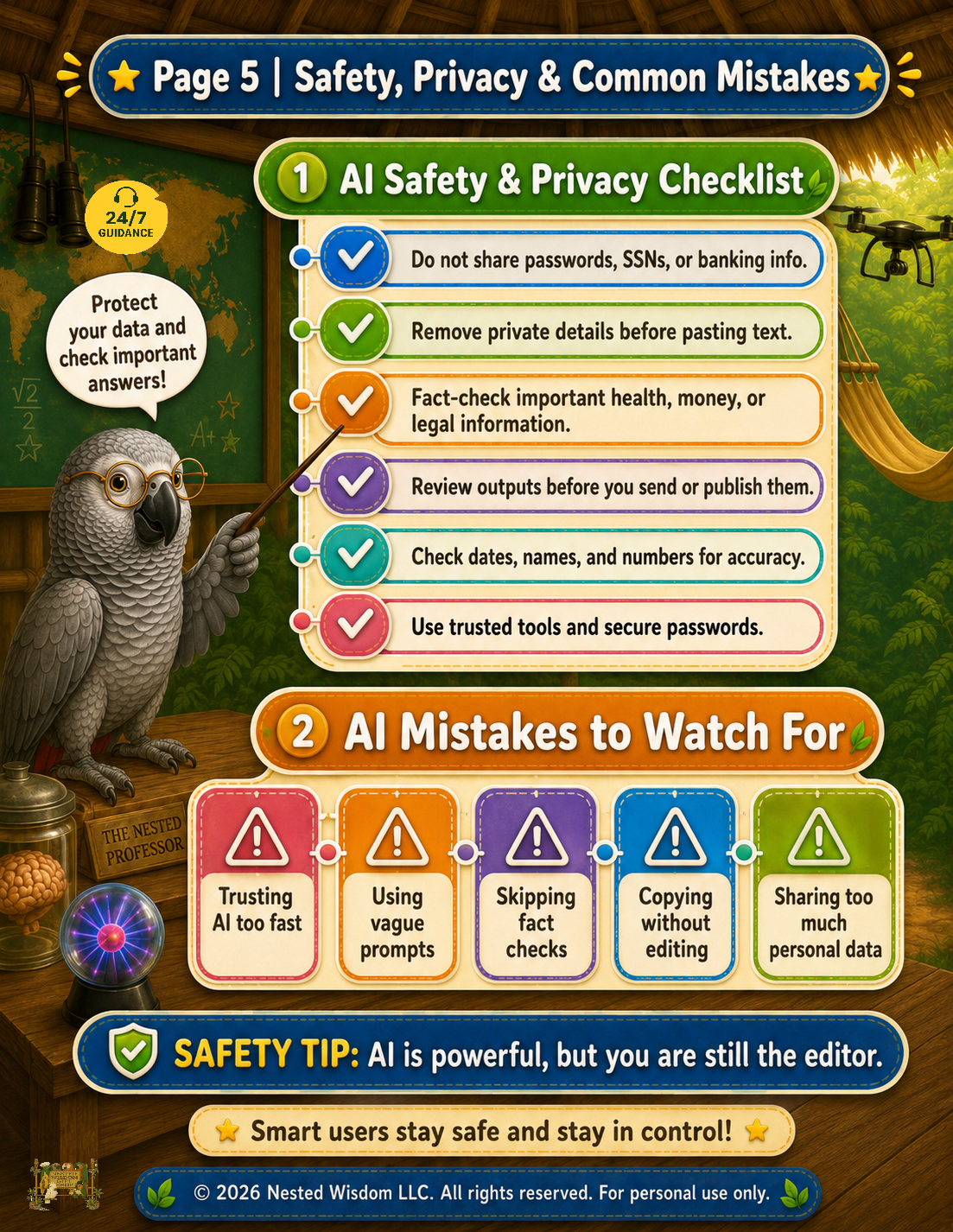 The Nested Professor’s Beginner AI Confidence Kit + Social Media Guide