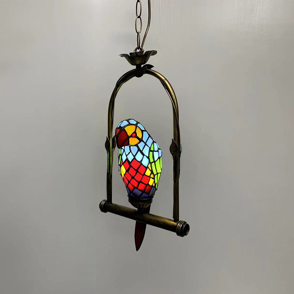 Colored Parrot European Style Pastoral Vintage Pendant Light - Nested Wisdom Gift Shop